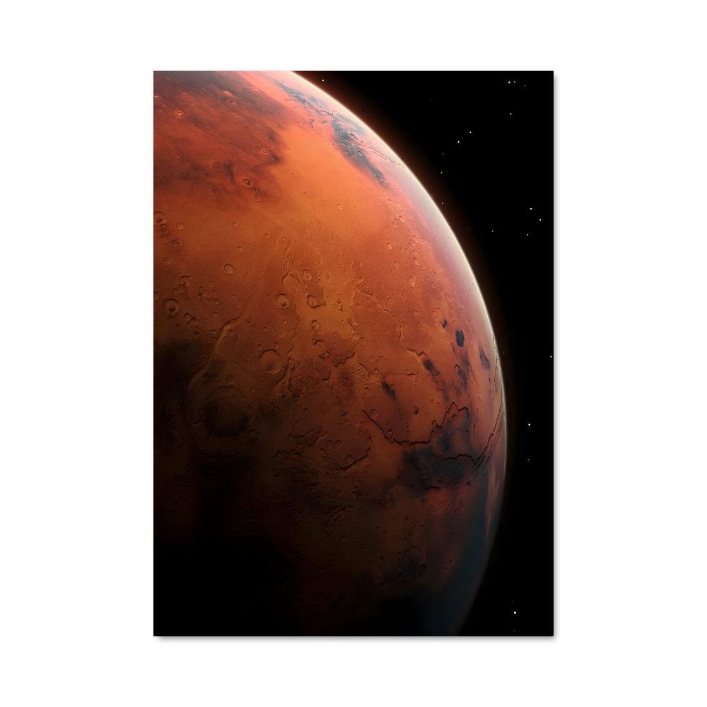 Poster captivant de la surface martienne